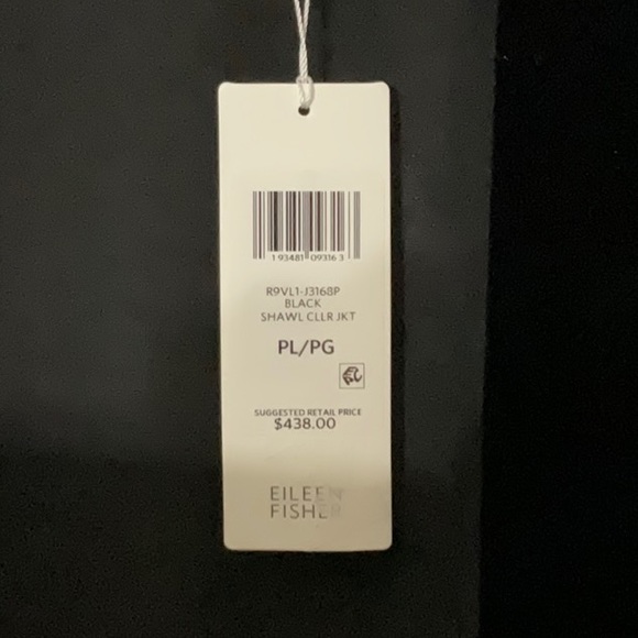 NWT EILEEN FISHER BLACK VELVET SHAWL COLLAR LONG JACKET $438 COAT sold out - Picture 11 of 12